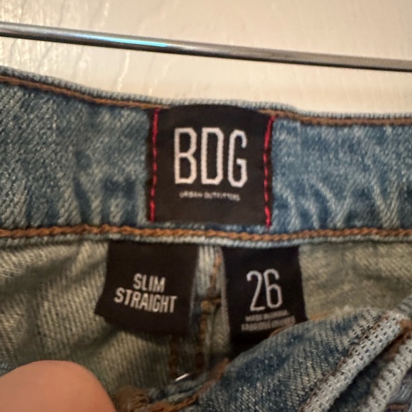 BDG Urban Outfitters Blue Slim Straight Leg Jeans Size 26 - Picture 6 of 10